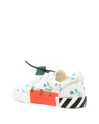 Baskets basses imprimées vert menthe Off-White