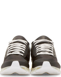 Baskets basses noires et blanches Rick Owens