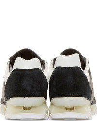 Baskets basses noires et blanches Rick Owens