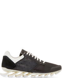 Baskets basses noires et blanches Rick Owens