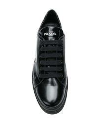 Baskets basses noires Prada