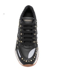 Baskets basses noires Versace