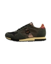 Baskets basses olive Blauer