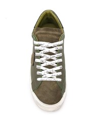 Baskets basses olive Philippe Model Paris