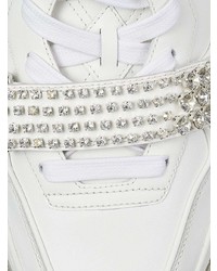 Baskets basses ornées blanches Jimmy Choo