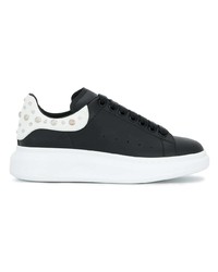 Baskets basses ornées noires Alexander McQueen