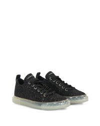 Baskets basses pailletées noires Giuseppe Zanotti