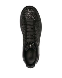 Baskets basses pailletées noires Alexander McQueen