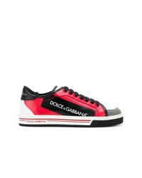 Baskets basses rouge et noir Dolce & Gabbana