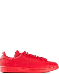 Baskets basses rouges Adidas By Raf Simons