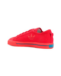 Baskets basses rouges Adidas By Raf Simons