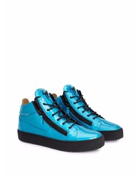 Baskets basses turquoise Giuseppe Zanotti