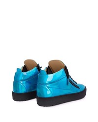 Baskets basses turquoise Giuseppe Zanotti