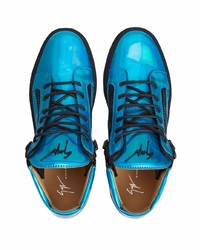 Baskets basses turquoise Giuseppe Zanotti