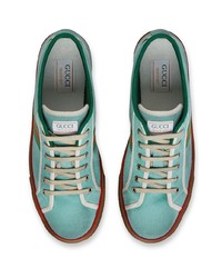 Baskets basses turquoise Gucci