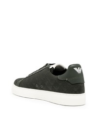 Baskets basses vert foncé Emporio Armani