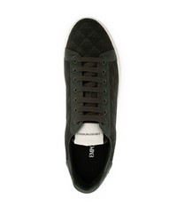 Baskets basses vert foncé Emporio Armani