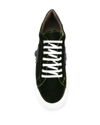 Baskets basses vert foncé Philipp Plein