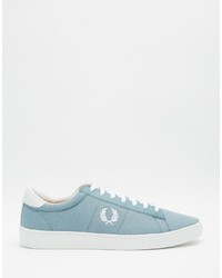 Baskets bleu clair Fred Perry