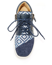 Baskets bleu marine Giuseppe Zanotti