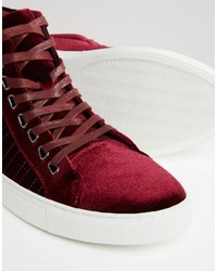 Baskets bordeaux Asos