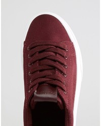 Baskets bordeaux Pull&Bear