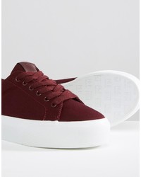 Baskets bordeaux Pull&Bear