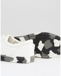 Baskets camouflage blanches Asos