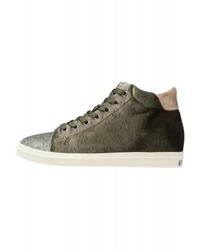 Baskets compensées olive Replay