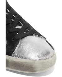 Baskets en cuir argentées Golden Goose Deluxe Brand