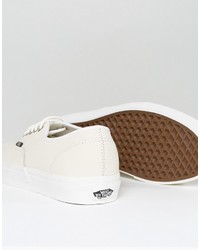 Baskets en cuir beiges Vans