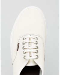 Baskets en cuir beiges Vans