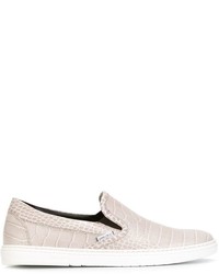 Baskets en cuir beiges Jimmy Choo