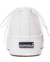 Baskets en cuir blanches Superga