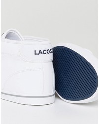 Baskets en cuir blanches Lacoste