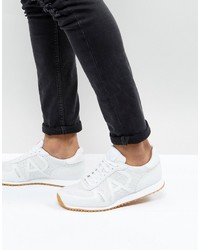 Baskets en cuir blanches Armani Jeans