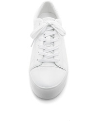 Baskets en cuir blanches DKNY