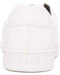 Baskets en cuir blanches DKNY