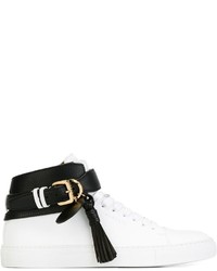 Baskets en cuir blanches Buscemi