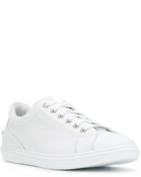 Baskets en cuir blanches Jimmy Choo