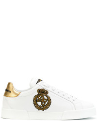 Baskets en cuir blanches Dolce & Gabbana