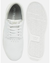 Baskets en cuir blanches Supra