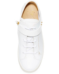 Baskets en cuir blanches Giuseppe Zanotti