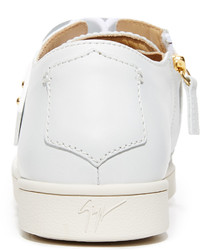 Baskets en cuir blanches Giuseppe Zanotti