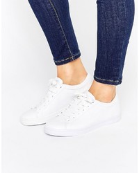 Baskets en cuir blanches Lacoste