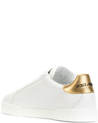 Baskets en cuir blanches Dolce & Gabbana