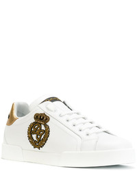 Baskets en cuir blanches Dolce & Gabbana