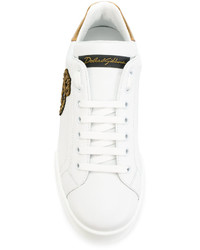 Baskets en cuir blanches Dolce & Gabbana