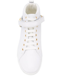 Baskets en cuir blanches Versace