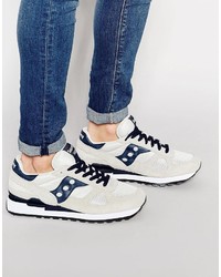 Baskets en cuir blanches Saucony